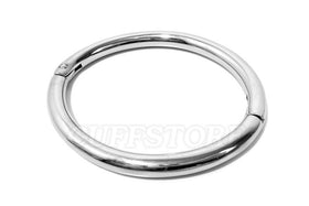 8mm Polished Stainless Locking Elliptical Ankle Cuffs