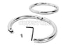 Stainless Steel Locking Elliptical Leg Irons with Allen Drive Key 898-EP