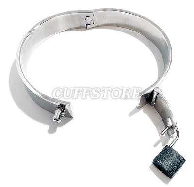 Locking Latch Choker Bondage Collar with Padlock KB-901 Multiple Sizes