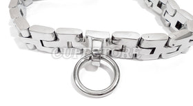 Watch-Band Link Collar with Padlock