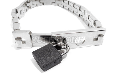 Two Position Locking Watch Band Collar with Padlock and Key KB-907