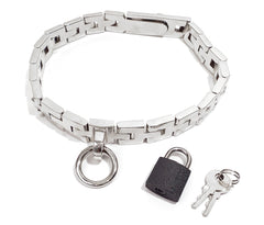 Two Position Locking Watch Band Collar with Padlock and Key KB-907