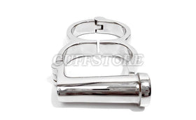 Side view of the folded Darby Irish-8 handcuffs
