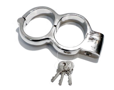 Stainless Steel Leg Irons Snap Shut High Security Irish 8 BDSM - Multiple Sizes