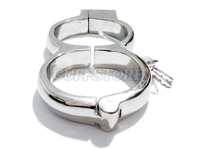 Irish-8 | Stainless Snap-Shut Leg Irons