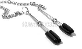 Adjustable Silicone-Tip Nipple Clamps with Chain
