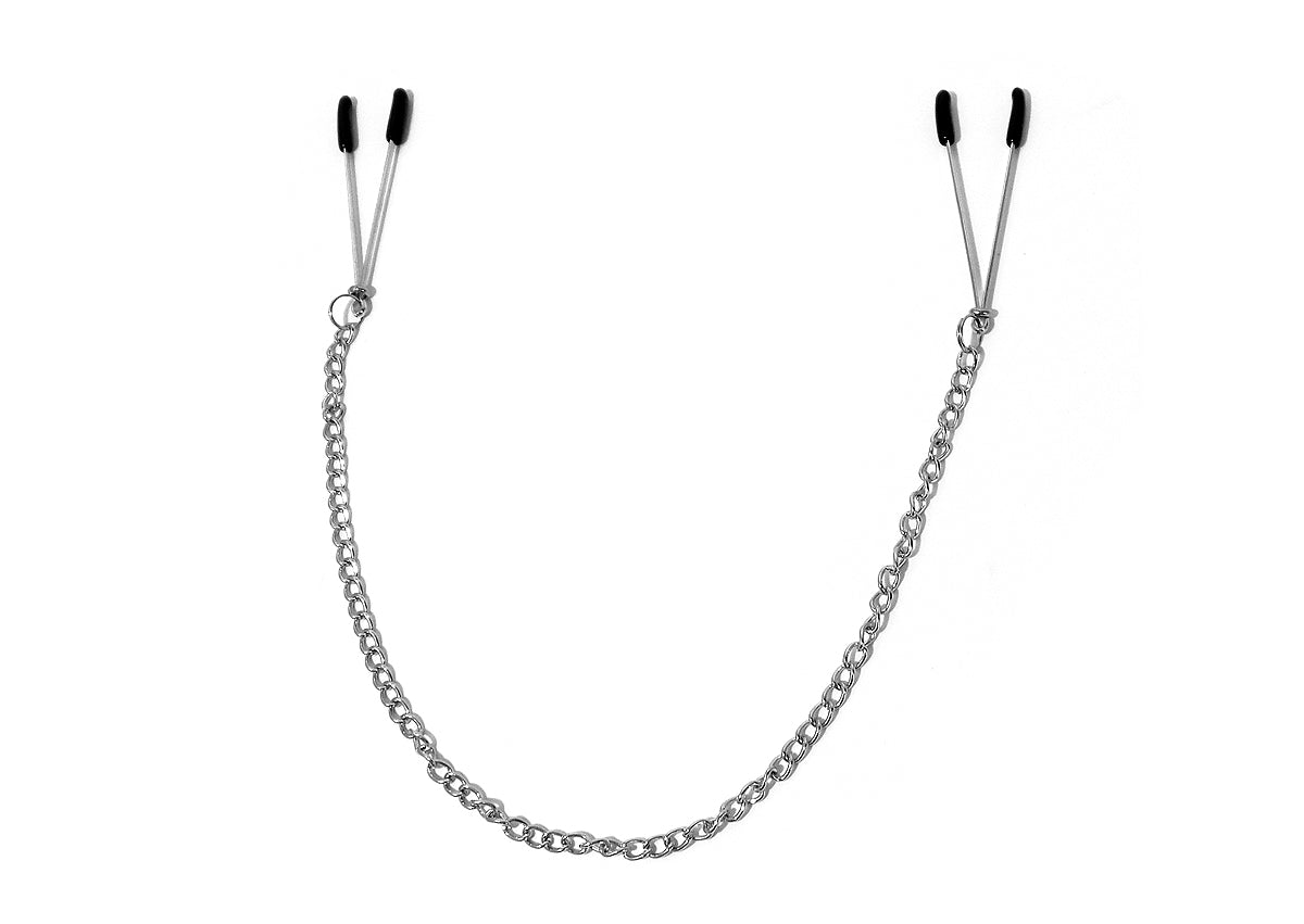 Adjustable Silicone-Tip Nipple Clamps with Chain