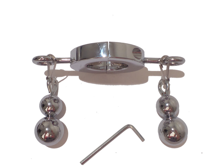 Stainless Steel Weighted Locking Spiked Ball Stretcher Weight with Allen Key Closure CBT