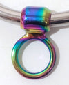 Wide Rainbow Removable Ring for Collars Cuffs and Legirons