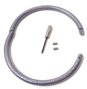 Lightweight Silver & Blue Aluminum Eternity Collar
