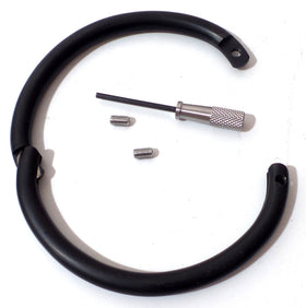 Matte Black Locking Bracelet or Anklet