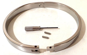 Flat Stainless Steel BDSM Locking Collar