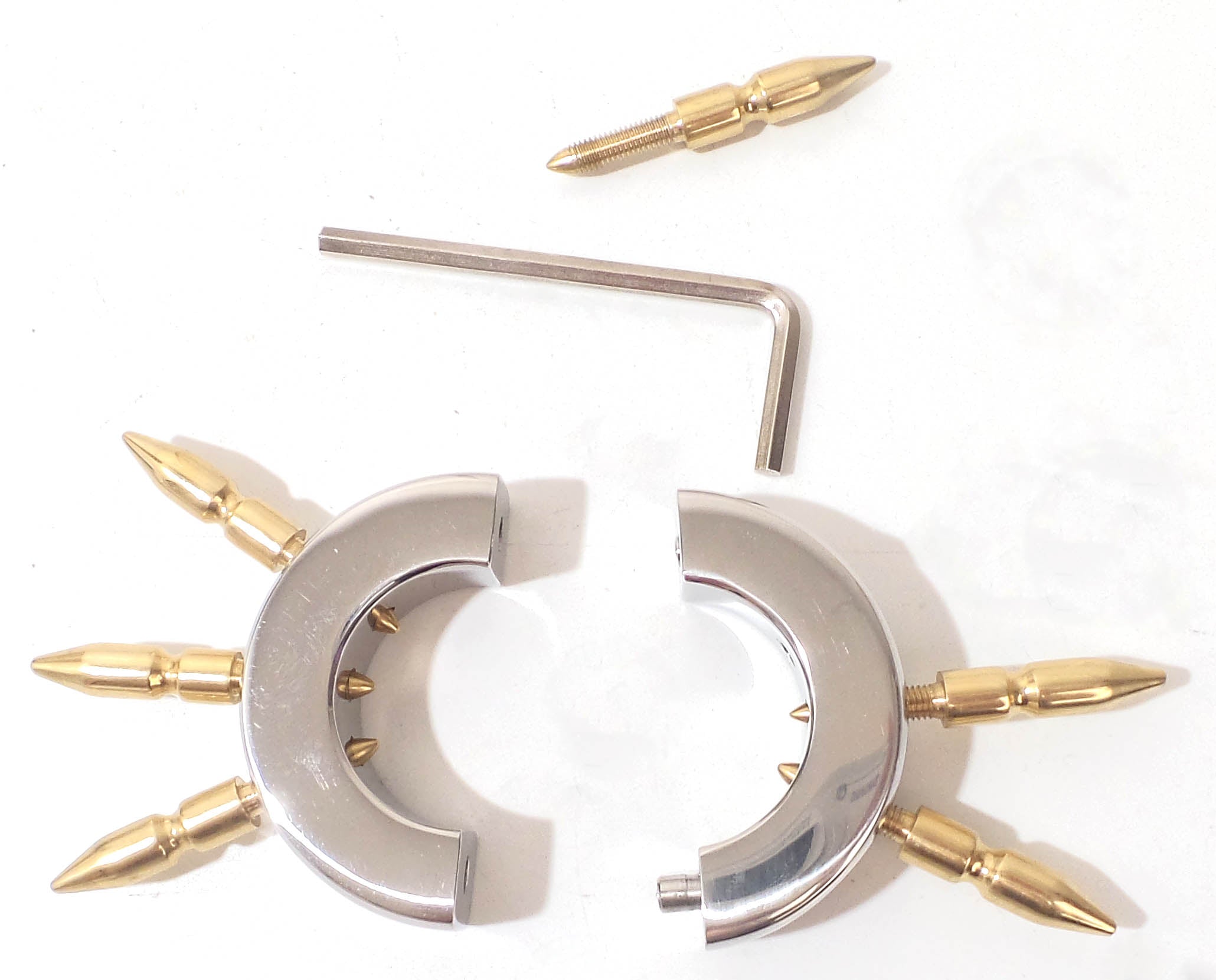 Impaler Spiked Ball Stretcher CBT Bondage BDSM Adult Sex Toy Locking Impaler Spiked Ball Stretcher CBT Bondage BDSM Adult Sex Toy Locking