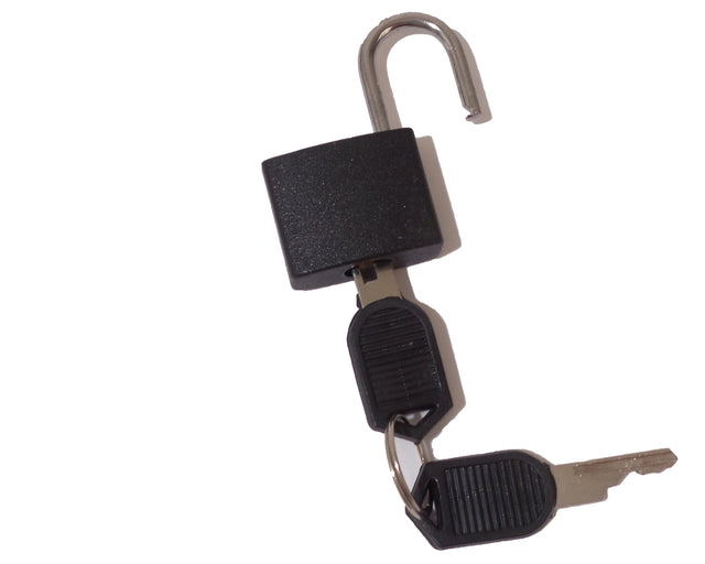 Black Padlock with Two Keys