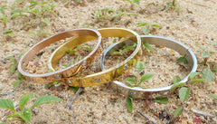 Novelty Crystal Bondage Quick Snap Shut Bracelet - Colors: Silver, Gold or Copper