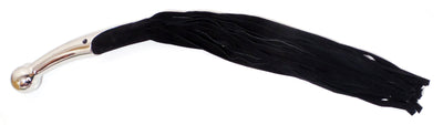 Suede Leather BDSM Bondage Flogger 35 Tails With Stainless Steel Insertable Handle  - Multiple Color options