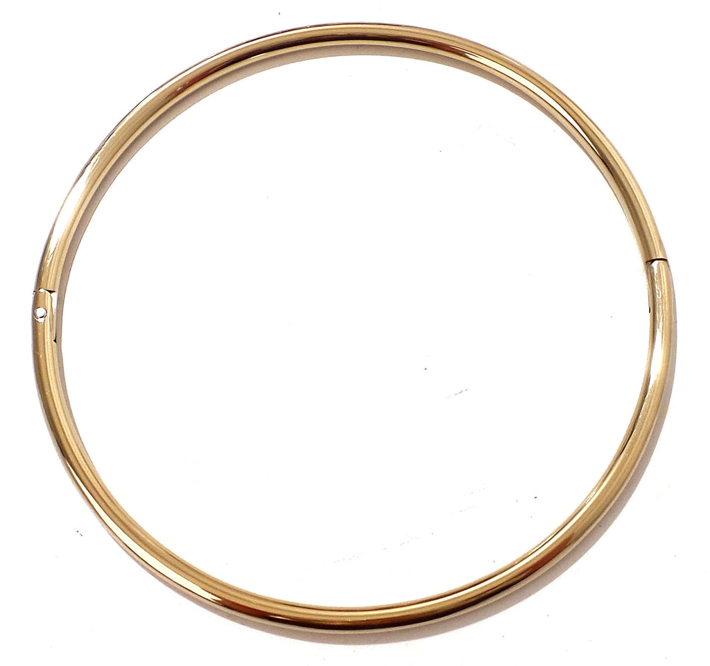 6MM Petite Thin Polished Gold Titanium Eternity Collar Locking Slave Collar - Multiple Sizes Available