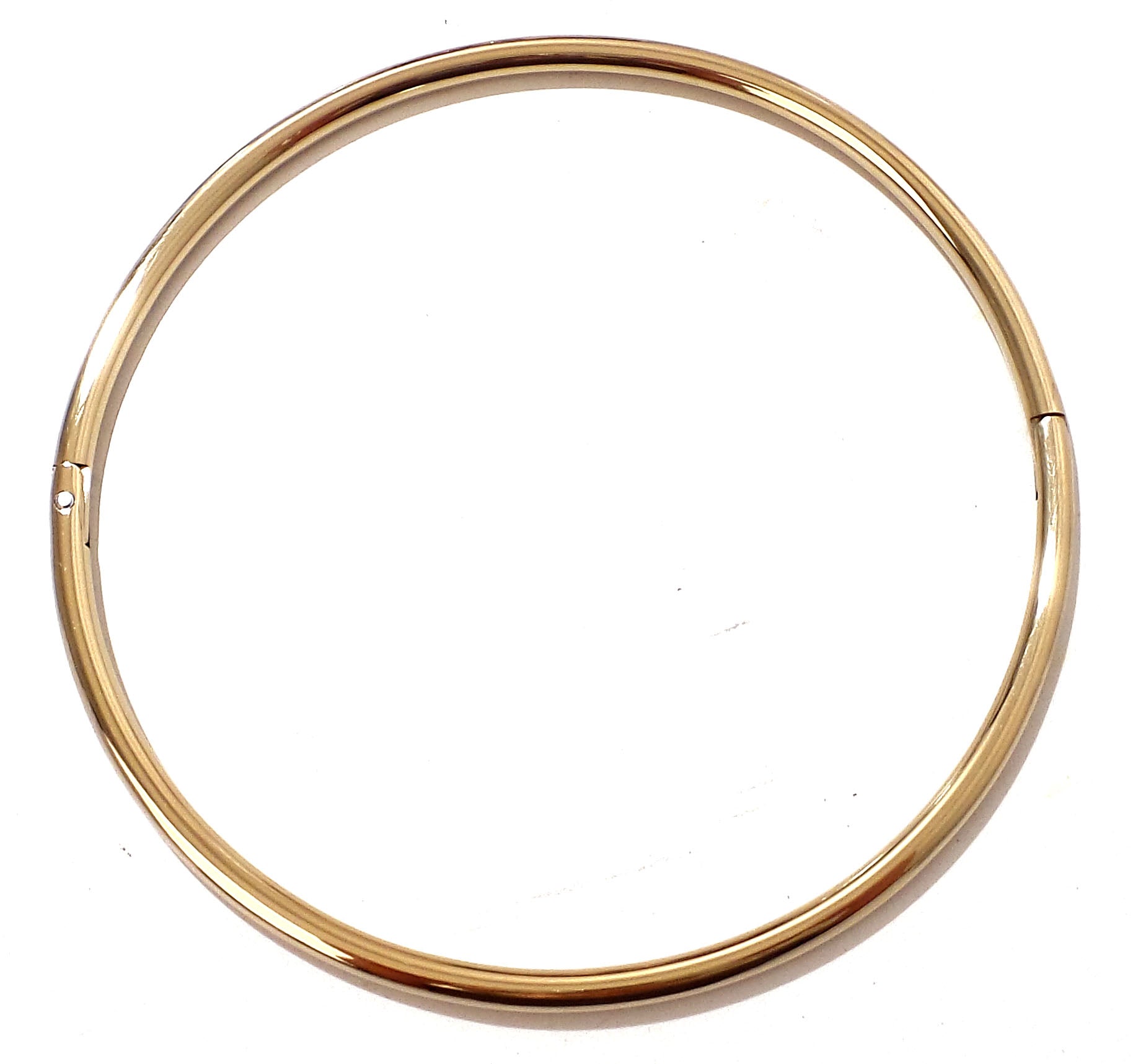 6MM Petite Thin Polished Gold Titanium Eternity Collar Locking Slave Collar - Multiple Sizes Available