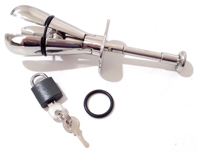 Smaller Locking Butt Plug Junior Asslock Stainless Steel BDSM Padlock Included