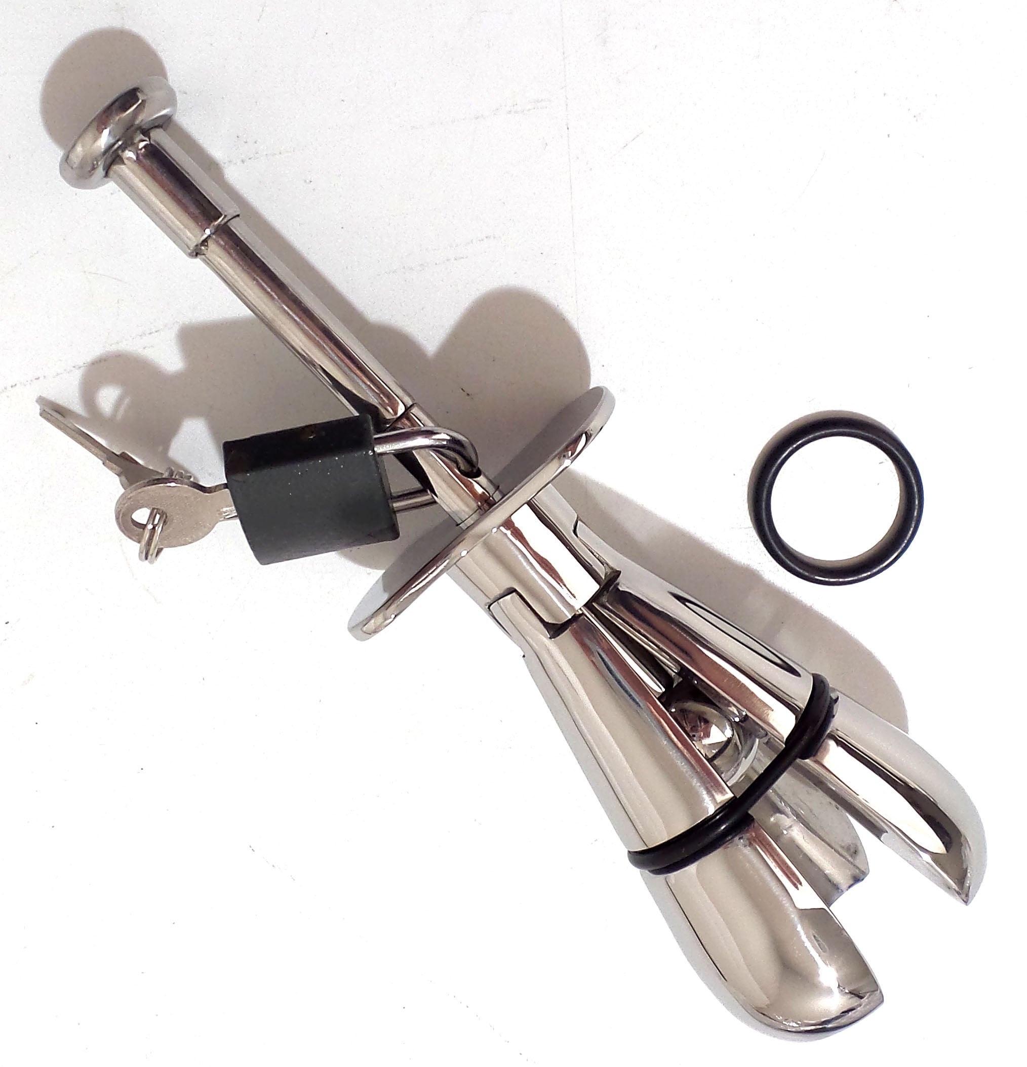 Smaller Locking Butt Plug Junior Asslock Stainless Steel BDSM Padlock Smaller Locking Butt Plug Junior Asslock Stainless Steel BDSM Padlock