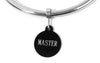 Master Engraved Pendant for 6mm and 8mm Collars Black