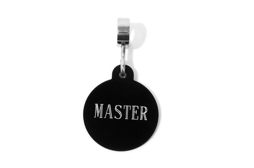 Master Engraved Pendant for 6mm and 8mm Collars Black