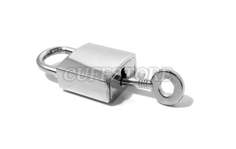 Silver Polished Padlock and Key