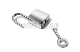 Polished Silver Padlock with Two Keys