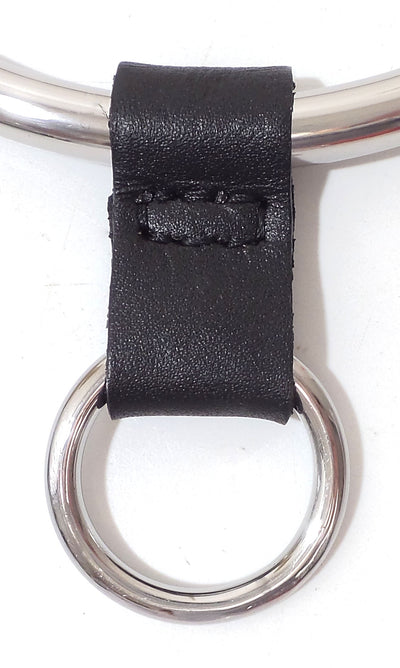 Leather Collar Slide On O Ring Pendant for Collars Up to 8mm With Larger Ring