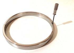 Flat Stainless Steel BDSM Locking Collar