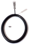 Locking Matte Black Titanium Over Stainless Steel Bracelet, Anklet - Multiple Sizes Available