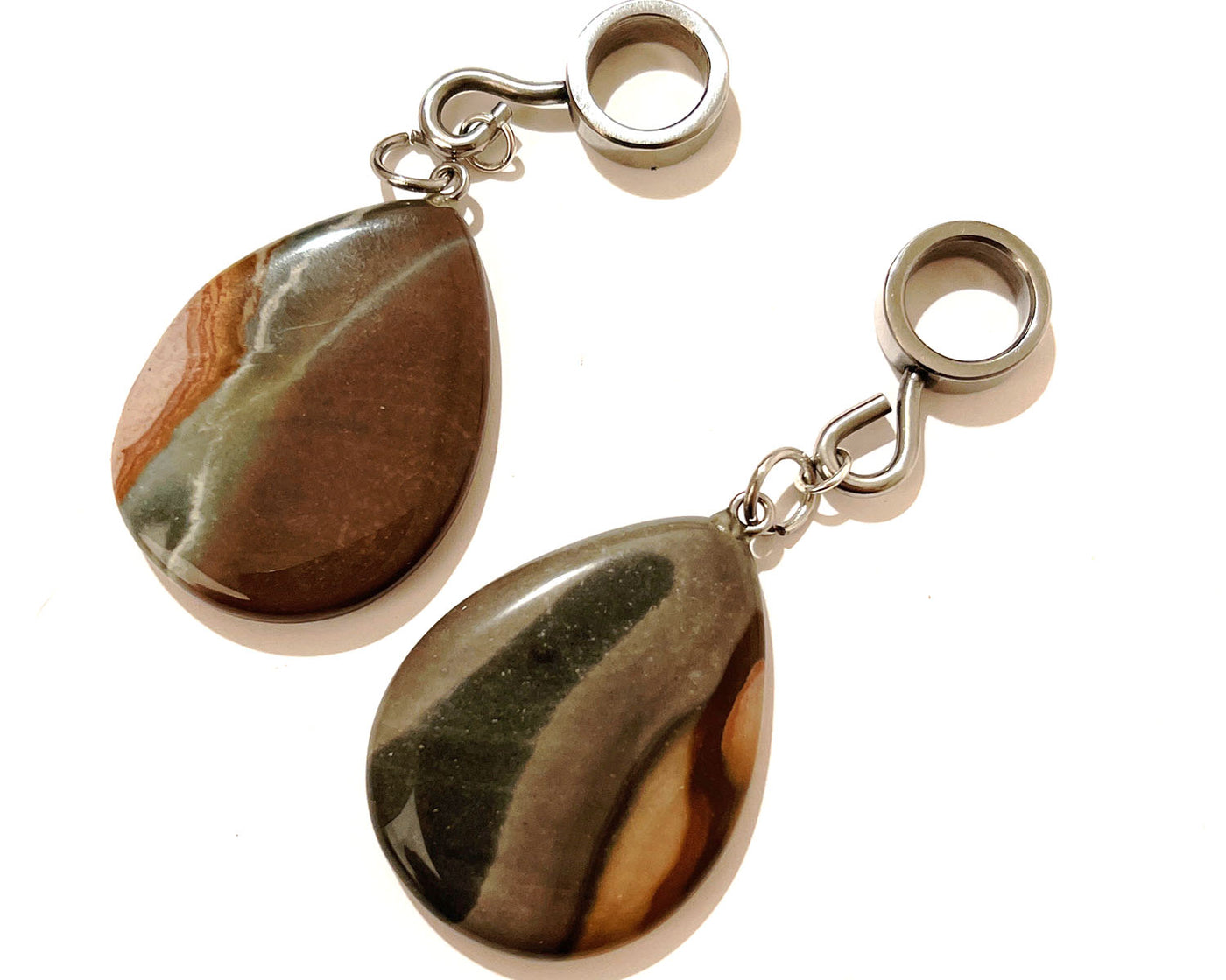 Real Stone Drop Collar Pendant | 6mm/8mm