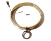 Locking Flat Gold Titanium Finish Slave Collar Stainless Steel BDSM Collar, Removable O Ring