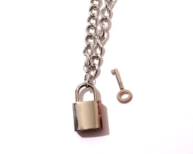 Adjustable Chain Necklace with Padlock