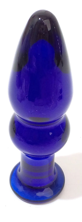 Cobalt Blue Glass Butt Plug
